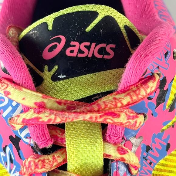 Asics Gel-Noosa Tri 10 Running Sneakers Shoes Neon Pink Blue Green Women 6 - Picture 11 of 14